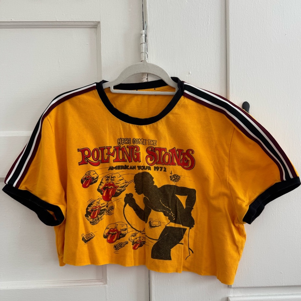 Vintage Cropped Rolling Stones Tee